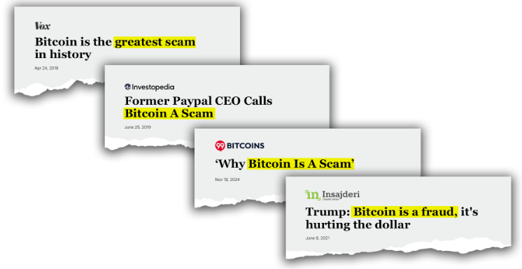 Various news headlines