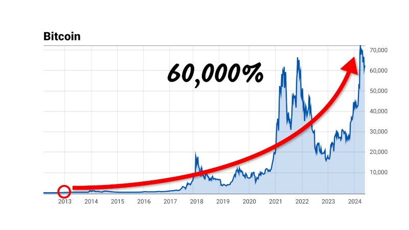 Chart: Bitcoin 60,000% Increase