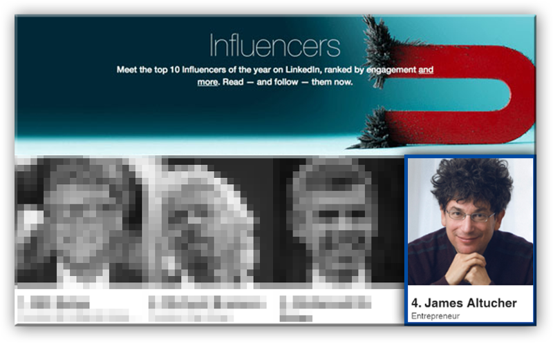 James Altucher on LinkedIn's top 10 influencers list