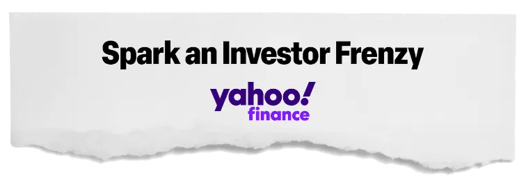 news headline: “Spark an Investor Frenzy”