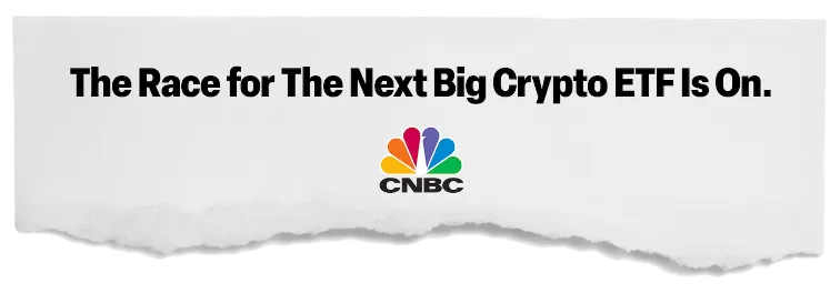 news headline: “The Race for The Next Big Crypto ETF Is On.”