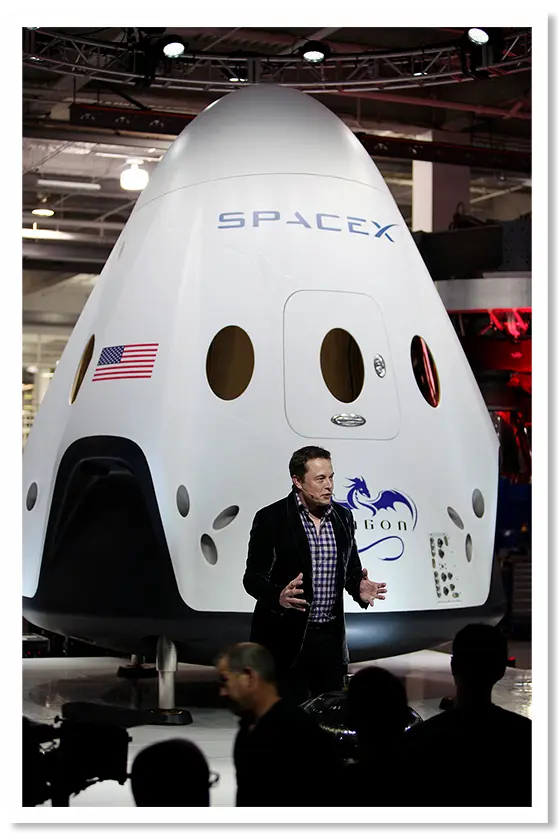 Musk with rocket