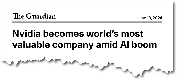 The Guardian: “Nvidia becomes world’s most valuable company amid AI boom”