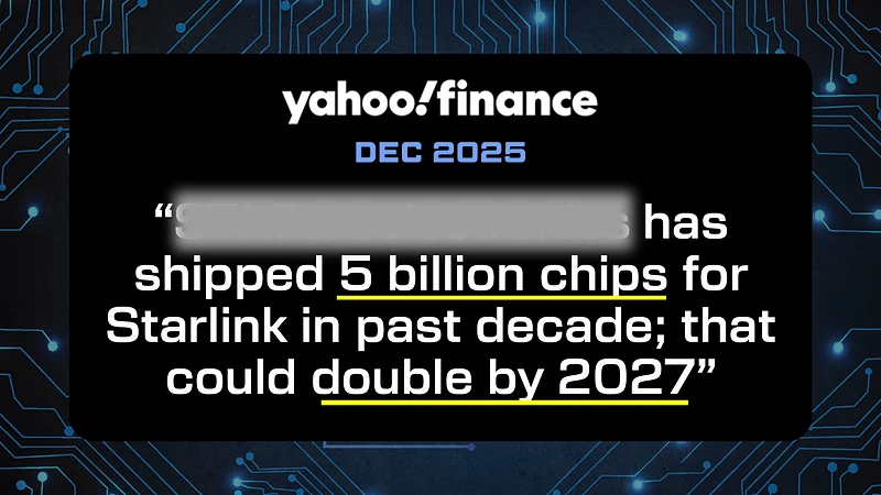 5 billion critical devices shipped to starlink over the last decade