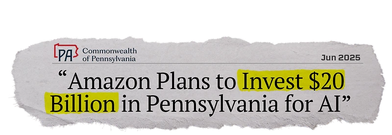 'Amazon Plans to Invest $20 Billion in Pennsylvania for AI'