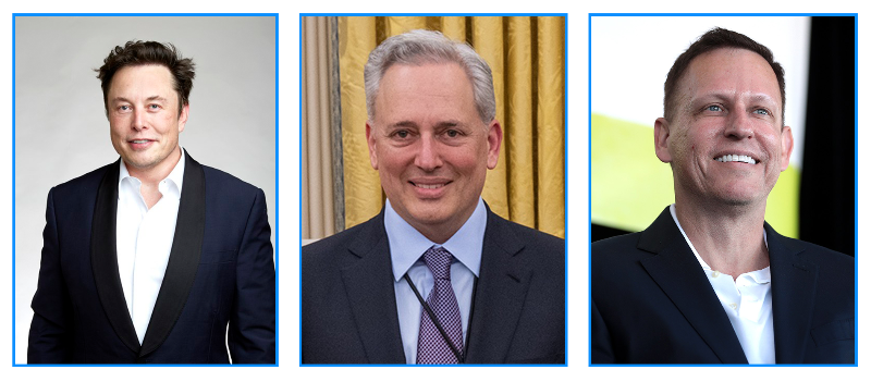 Elon Musk, David Sacks, and Peter Thiel