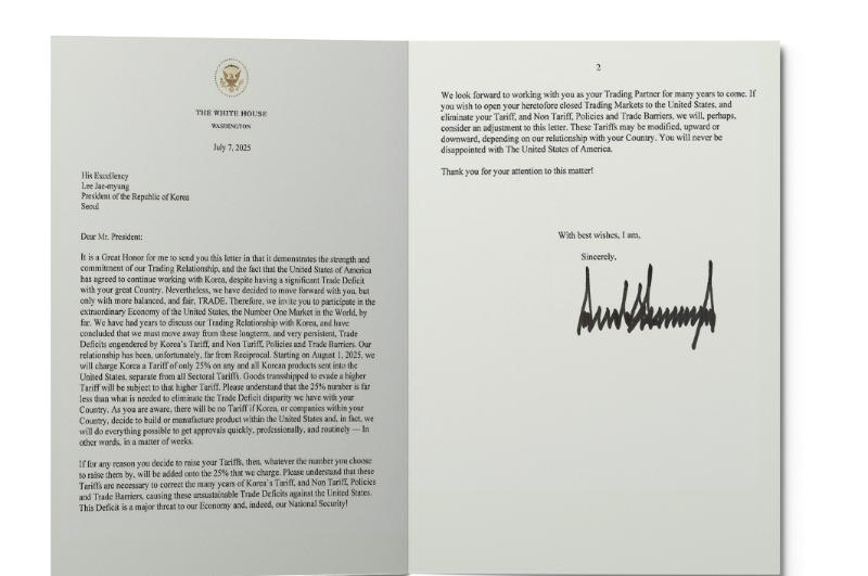 letter from Trump