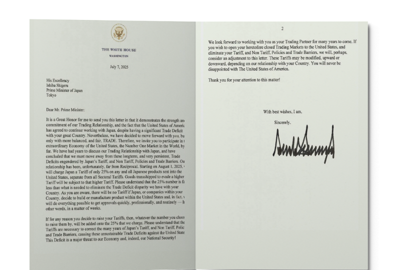 letter from Trump