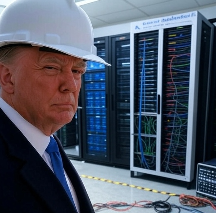 Trump in hard hat