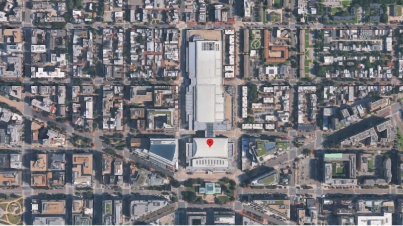 map of facility mile from White House