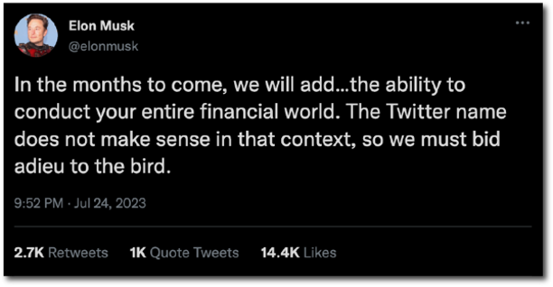 elon tweet: 7/24/23