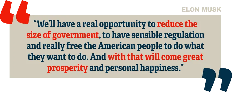 quote: We’ll have a real opportunity to reduce the size of government, to have sensible regulation and really free the American people to do what they want to do. And with that will come great prosperity and personal
            happiness.