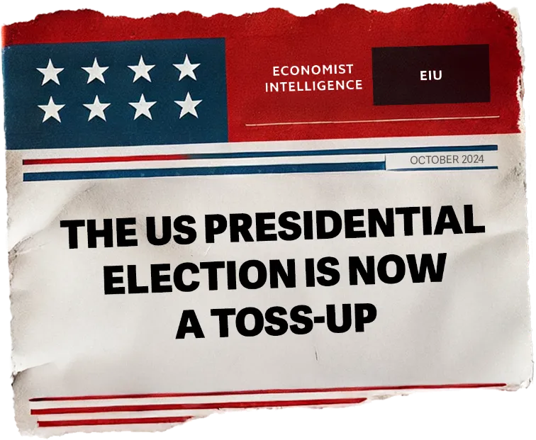 news headline: The US presidential election is now a toss-up