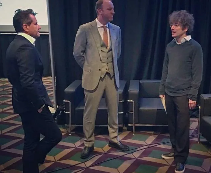 James with Robert Herjavec