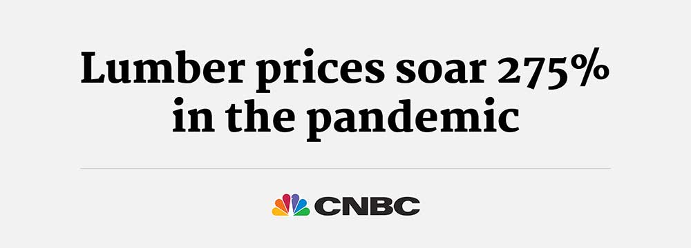Lumber prices soar 275% in the pandemic - CNBC