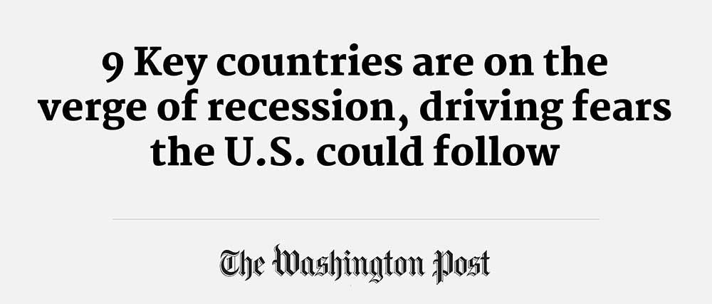 9 key countries are on the verge of recession, driving fears the US could follow - The Washington Post