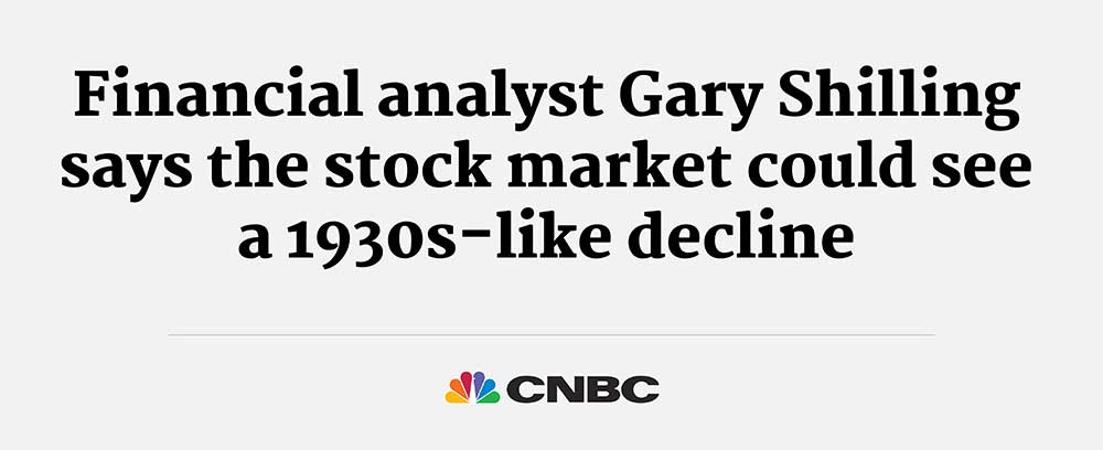 Financial analyst Gary Shilling says the stock market could see a 1930s-like decline - CNBC