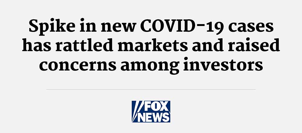 Spike in new COVID-19 cases has rattled markets and raised concerns among investors -Fox News