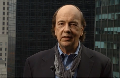 Jim Rickards standing outside Trump tower