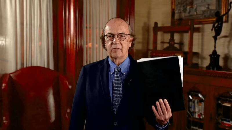 Jim holding unreleased proof