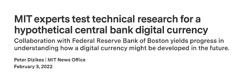 MIT experts test technical research for a hypothetical central bank digital currency