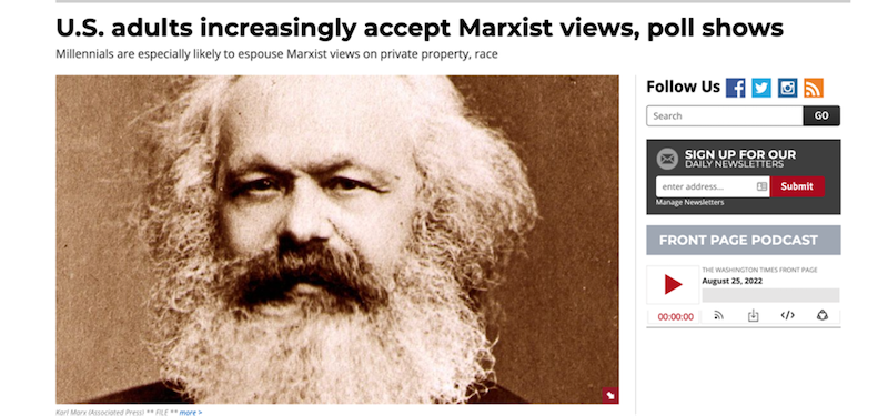 U.S. adults increasingly accept Marxist views, poll shows