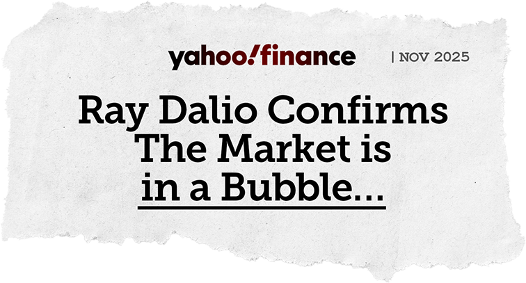 news: Ray Dalio Confirms
The Market is in a Bubble... - Yahoo Finance