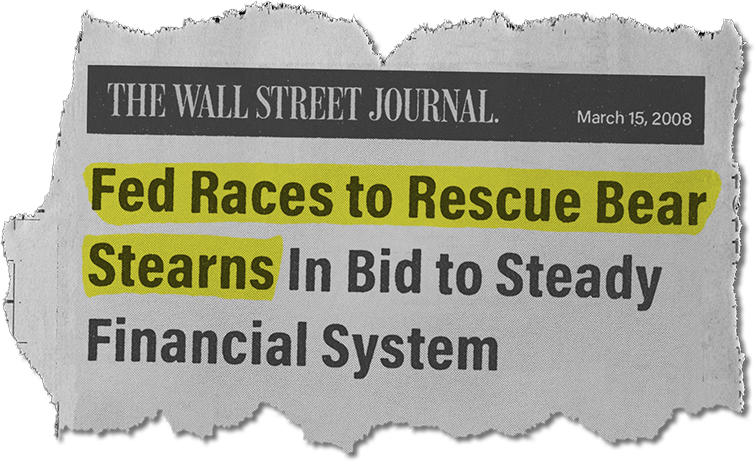 WSJ, 3/15/2008: Fed races to rescue bear stearns in bid to steady financial system