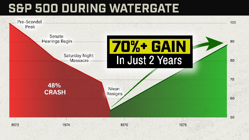 Chart: S&P During Watergate, 70% gain in just 2 years