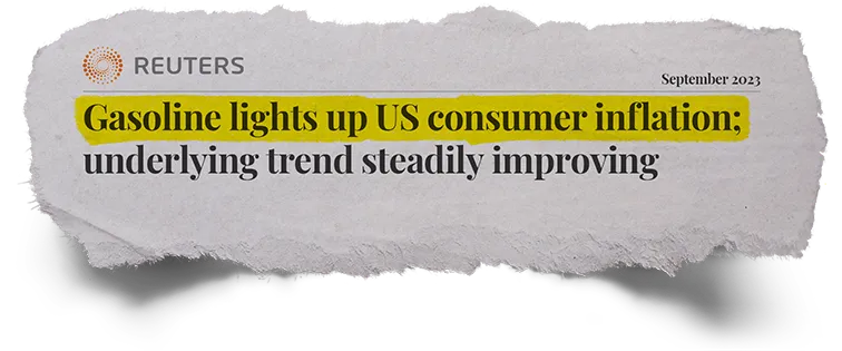 Reuters: Gasoline lights up US consumer inflation; underlying trend steadily improving