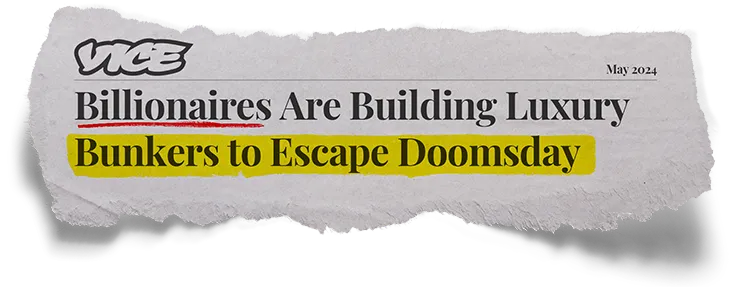 Vice: Billionaires Are Building Luxury Bunkers to Escape Doomsday