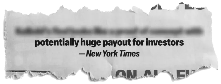 headline: potentially huge payout for investors - New York Times
