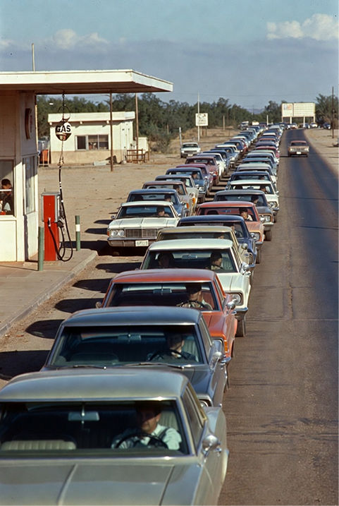 gas station line