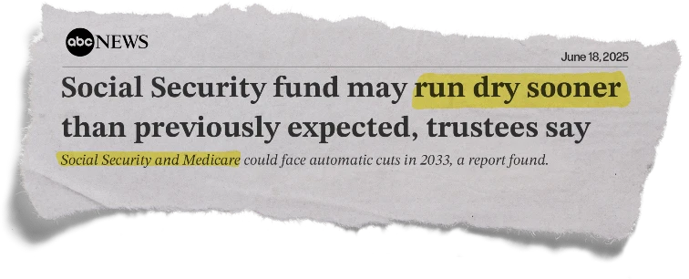 Headline: Social Security fund may run dry sooner than previously expected, trustees say