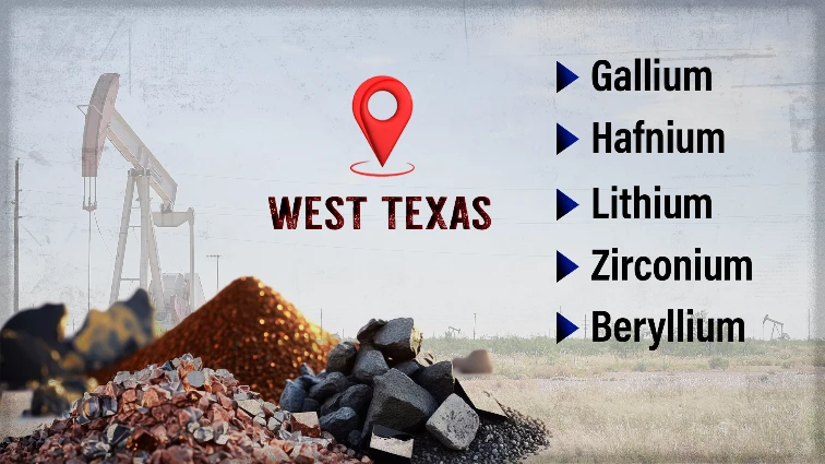 West Texas site: Gallium, Hafnium, Lithium, Zirconium, Beryllium