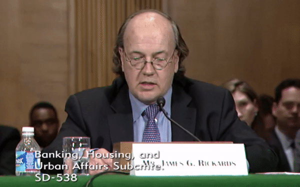 Jim Rickards testifying before the U.S. Senate