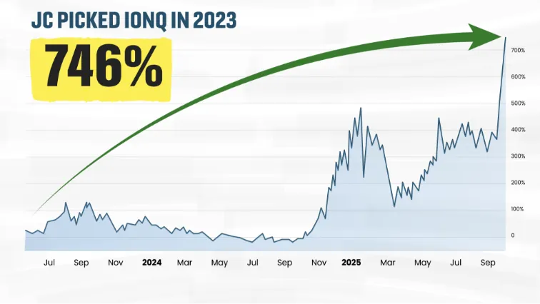 JC picked IONQ in 2023, up 746%