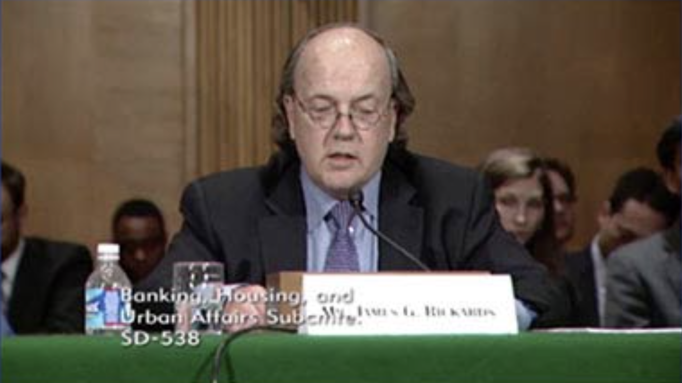 Jim Rickards testifying before Congress