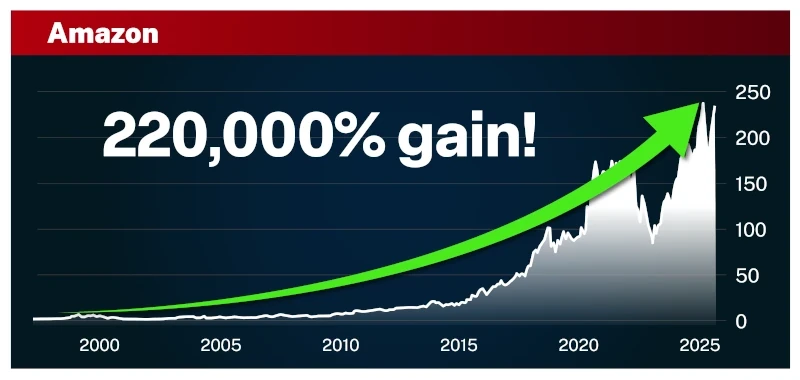 Chart: Amazon, 220,000% gain