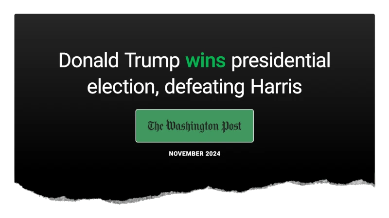 Washington Post: Donald Trump wins presidential election, defeating Harris