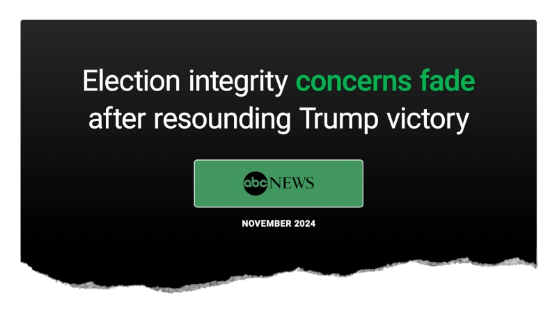 ABC News: Election integrity concerns fade after resounding Trump victory