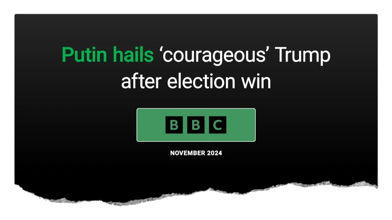 BBC: Putin hails ‘courageous’ Trump after election win