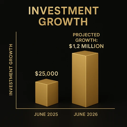 Investment growth bar graph