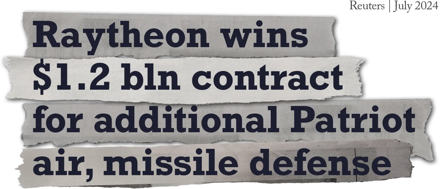 Raytheon wins $1.2 billion contract for additional Patriot air, missle defense