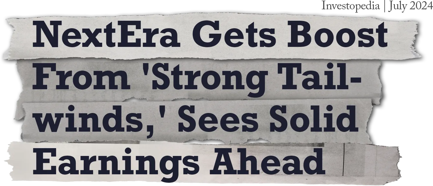 NextEra gets boost from strong-tail winds, sees solid earnings ahead