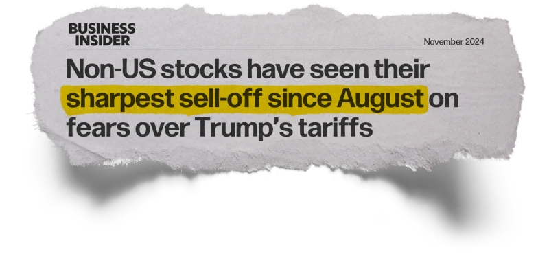 Business Insider: Non-US stocks have seen their sharpest sell-off since August on fears over Trumps tariffs