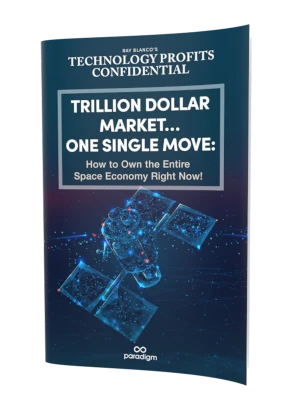 Report cover: Trillion Dollar Market... ONE Single Move: How to Own the Entire Space Economy Right Now!